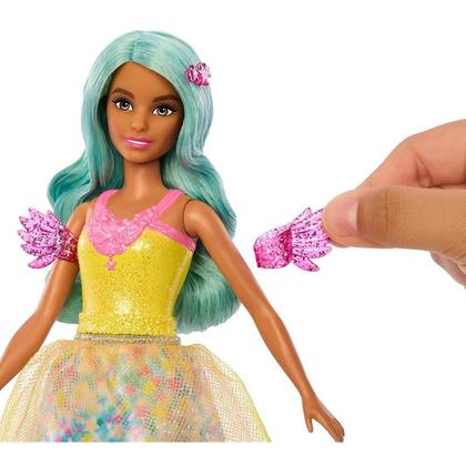 Boneca Articulada Barbie Malibu Um Toque de Magia Fada Cabelo Azul