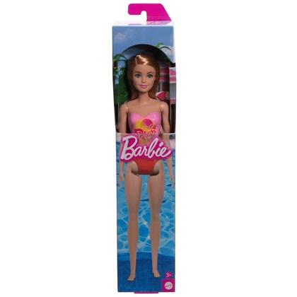 Imagem de Boneca Articulada Barbie Praia Fashion e Beauty Loira Com Maiô Rosa  HXX48