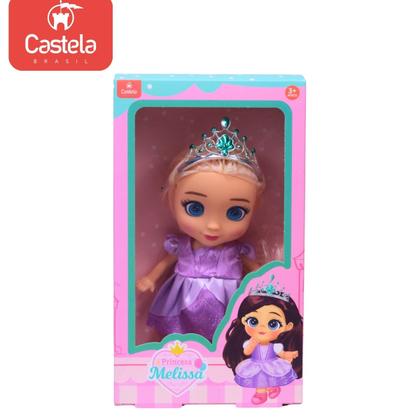 Imagem de Boneca Articulada Princesa Melissa Vestido Roxo - Castela