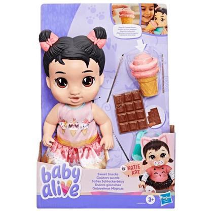 Imagem de Boneca Baby Alive Morena Katie Kat Guloseimas Mágicas Hasbro