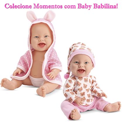 Imagem de Boneca Baby Babilina Brinquedo Infantil Menina Soninho Banho