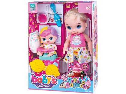 Imagem de Boneca Baby Collection Papinha Sapeca - com Acessórios Super Toys
