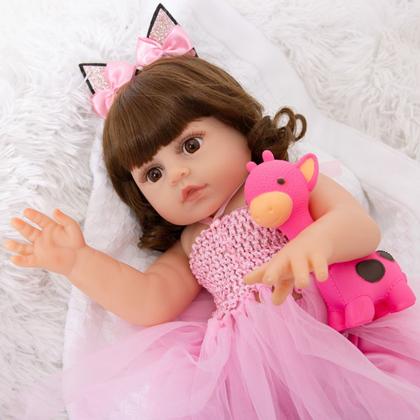 Imagem de Boneca Bailarina Bebê Reborn Realista Silicone Menina Bolsa Maternidade