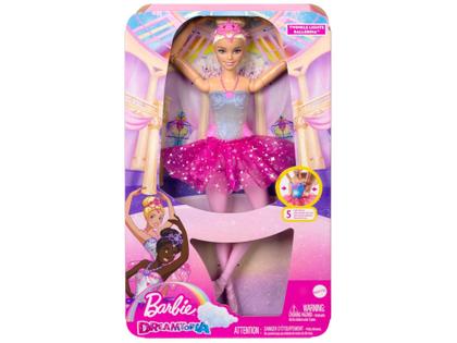 Imagem de Boneca Barbie Bailarina Luzes Brilhantes Rosa - Mattel