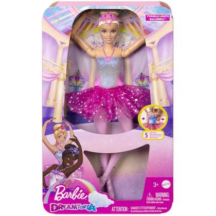 Imagem de Boneca Barbie Bailarina Luzes Brilhantes Rosa Mattel