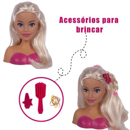 Imagem de Boneca Barbie Busto Mini Styling Hair Para Penteados Com Acessórios - Pupee