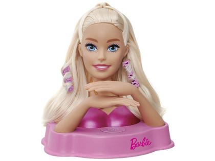 Imagem de Boneca Barbie Busto Original Com 12 Frases E 9 Acessórios Para Pentear Mattel