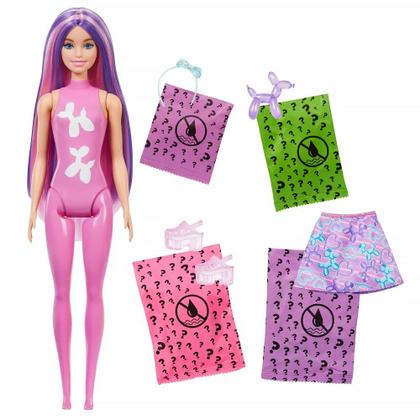 Boneca Barbie Color Reveal Animais com Balões com 6 Surpresas