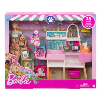 Imagem de Boneca Barbie Conjunto Pet Shop com Boneca e Acessórios MATTEL
