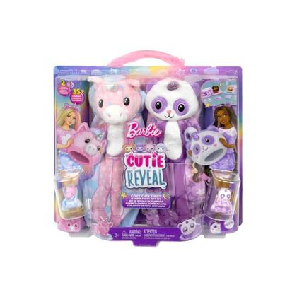 Boneca Barbie Cutie Reveal Conjunto de Festa do Pijama HRY15
