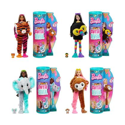 Imagem de Boneca Barbie Cutie Reveal Série Animais da Selva - Mattel HKP97