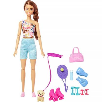 Imagem de Boneca Barbie Dia de Spa e Esporte com Pet GKH73 HKT91 - Mattel