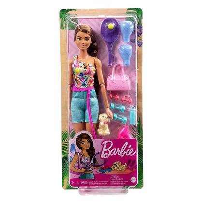 Imagem de Boneca Barbie Dia de Spa e Esporte com Pet GKH73 HKT91 - Mattel
