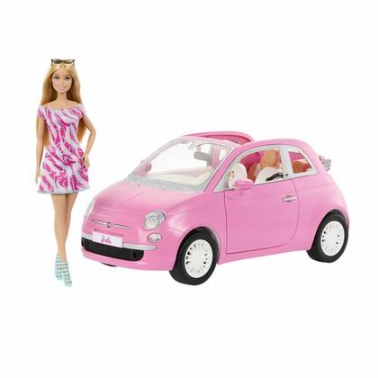 Imagem de Boneca Barbie E Carro Fiat 500 - Hrg59 Mattel