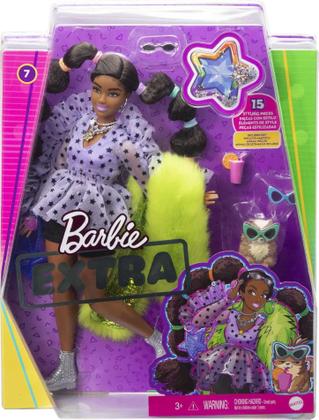 Imagem de Boneca Barbie Extra 7 com Pomerânia, Múltiplas Juntas, Cabelo Arco-Íris