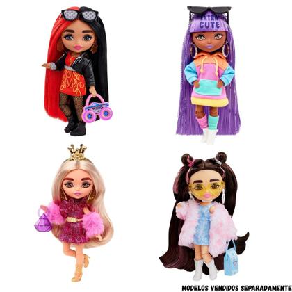 Boneca Barbie Extra Minis Jaqueta Preta HGP62 - Mattel - Boneca