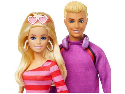 Imagem de Boneca Barbie Fashionista Conjunto Barbie e Ken - de Patins com Acessórios Mattel 2 Unidades