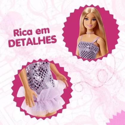 Imagem de Boneca Barbie Glitz Loira Vestido Lilás Mattel