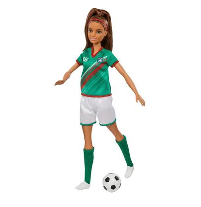 Imagem de Boneca Barbie Jogadora de Futebol Camisa Verde Mattel
