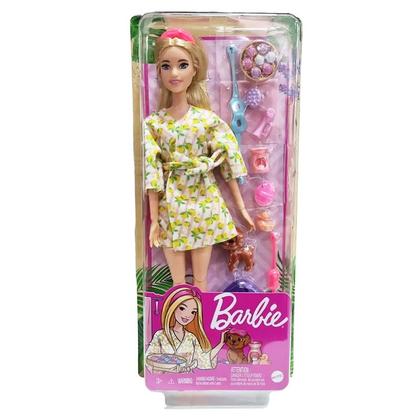Imagem de Boneca Barbie Loira Dia de Spa com Pet GKH73 HKT90 - Mattel