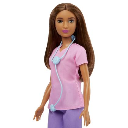 Imagem de Boneca Barbie Médica Profissional com Estetoscópio