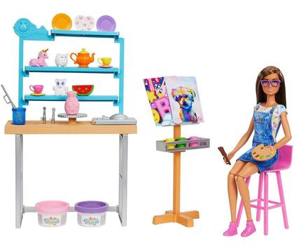 Imagem de Boneca Barbie  Playset Estúdio De Arte Expresse E Crie Hcm85