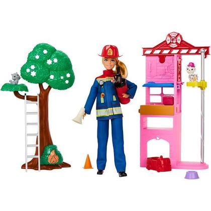 Imagem de Boneca Barbie Profissões Playset Bombeira HRG55 Mattel