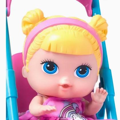 Imagem de Boneca Bebê Baby Collection Com Carrinho Passeio Super Toys 338 Fofura E Diversão Garantida