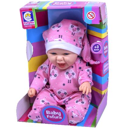 Boneca Bebê Baby Fofura Com Touca 2587 - Cotiplás - Cotiplas