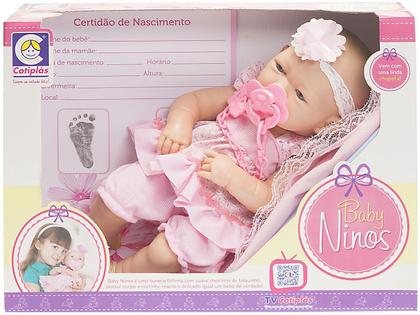 Imagem de Boneca Bebe Baby Ninos Recem Nascida Cotiplas
