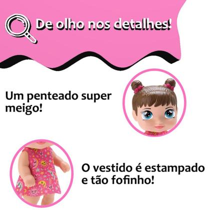 Imagem de Boneca Bebê Coleção Baby Belatrix Vinil 18,5cm  - Silmar