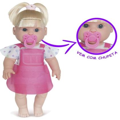 Imagem de Boneca Bebê Danadinha Cabelo Loiro e Carrinho e Bolsinha