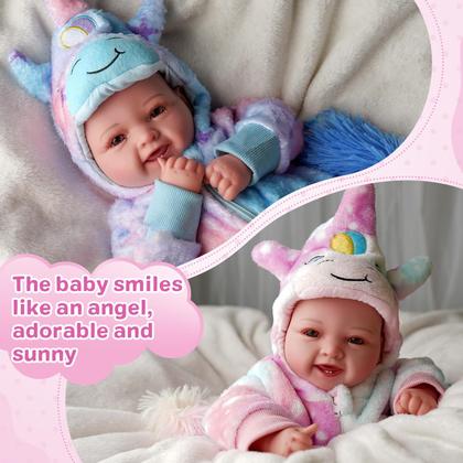 Imagem de Boneca Bebê Gêmeos BABESIDE - 43cm - Sorriso Realista - Para Menino e Menina