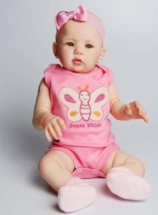 Imagem de Boneca Bebê Reborn Abigail 48cm Corpo De Silicone Realista