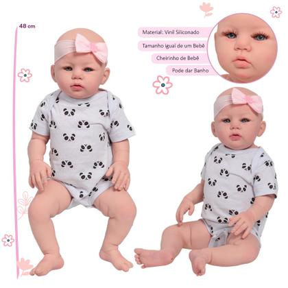 Imagem de Boneca Bebe Reborn Abigail Articulada Roupinha Kit Itens