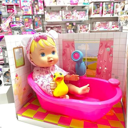 Imagem de Boneca Bebê Reborn Banho Ducha C/ Água Brinquedo Meninas