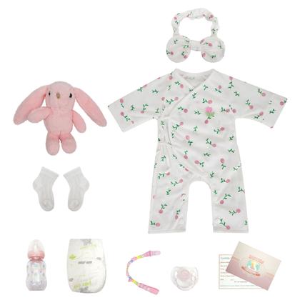 Imagem de Boneca Bebê Reborn Brastoy Silicone Realista 48cm Kit Acessórios Conjunto Roupa Mamadeira Chupeta Pelúcia Fralda Certidão