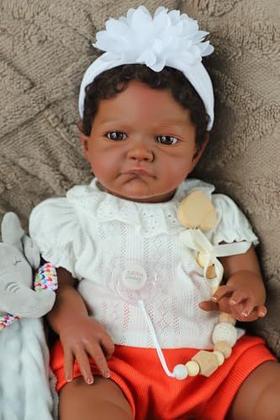 Imagem de Boneca Bebê Reborn Corpo de Tecido Realista 50cm Original Kit Acessórios Conjunto Roupa Mamadeira Chupeta