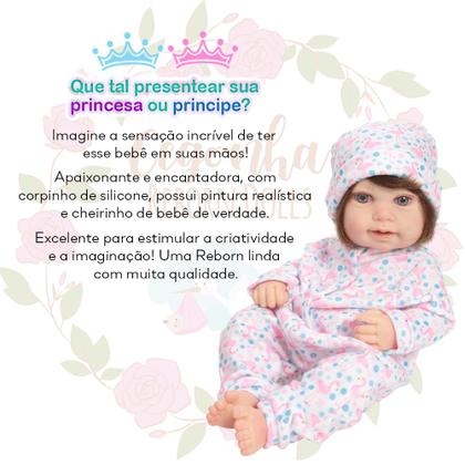 Imagem de Boneca Bebê Reborn Fio a Fio Larinha Com Bolsa Maternidade