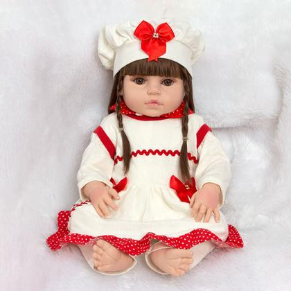 Imagem de Boneca Bebe Reborn Fofinha Princesa 46cm Com Kit Acessórios