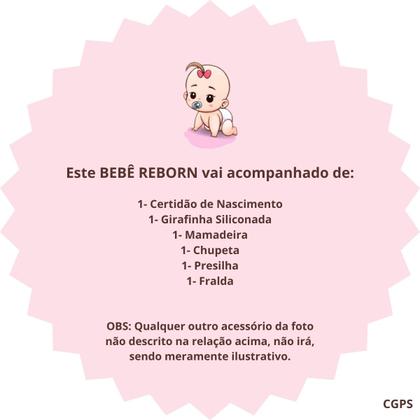 Imagem de Boneca Bebê Reborn Girafinha Luxo Nova Realista de Silicone Pode Dar Banho Envio Imediato