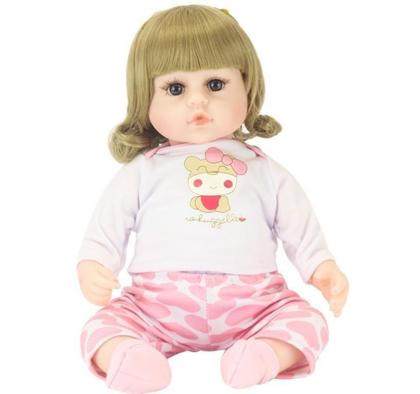 Imagem de Boneca Bebê Reborn Loira Coração E Acessórios Baby Star - Bbr Toys