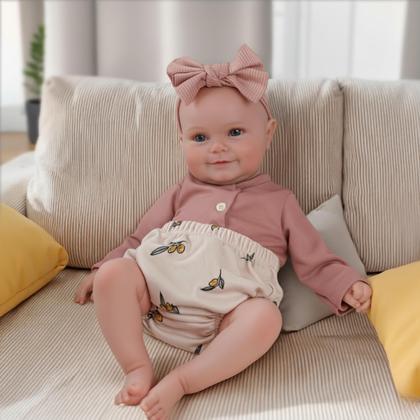 Imagem de Boneca Bebê Reborn Maddie Realista Corpo De Silicone Realista 50 cm
