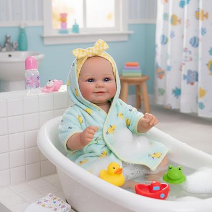 Imagem de Boneca Bebê Reborn Maddie Realista Corpo De Silicone Realista 50 cm