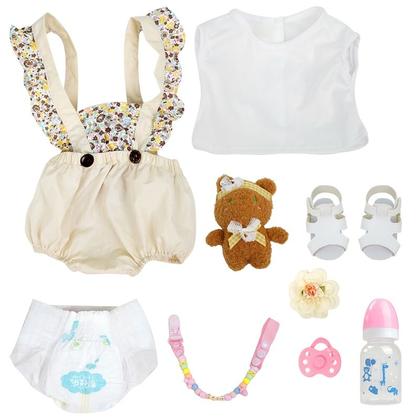 Imagem de Boneca Bebê Reborn Realista Brastoy Original 100% Silicone Pode Dar Banho Conjunto de Roupa Chupeta Mamadeira e Pelúcia