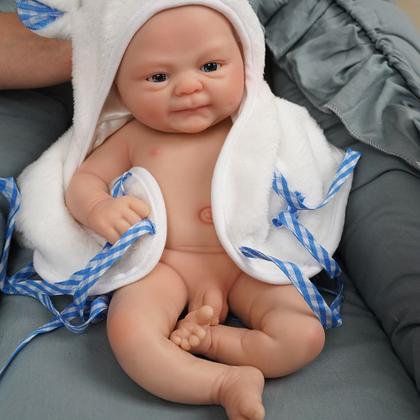 Imagem de Boneca Bebê Reborn Realista Brastoy Silicone Conjunto de Roupa Chupeta Mamadeira e Pelúcia Original Completo