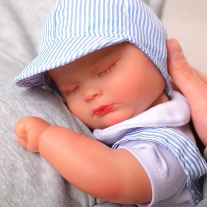 Imagem de Boneca Bebê Reborn Realista Brastoy Silicone Conjunto de Roupa Chupeta Mamadeira e Pelúcia Original Completo