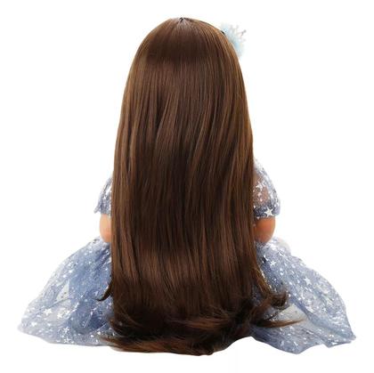 Imagem de Boneca Bebê Reborn Realista Brastoy Silicone Conjunto de Roupa Chupeta Mamadeira e Pelúcia Original Completo