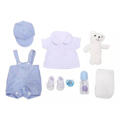 Imagem de Boneca Bebê Reborn Realista Brastoy Silicone Conjunto de Roupa Chupeta Mamadeira e Pelúcia Original Completo