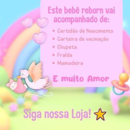 Imagem de Boneca Bebê Reborn Realista Corpo De Silicone Realista 50 cm